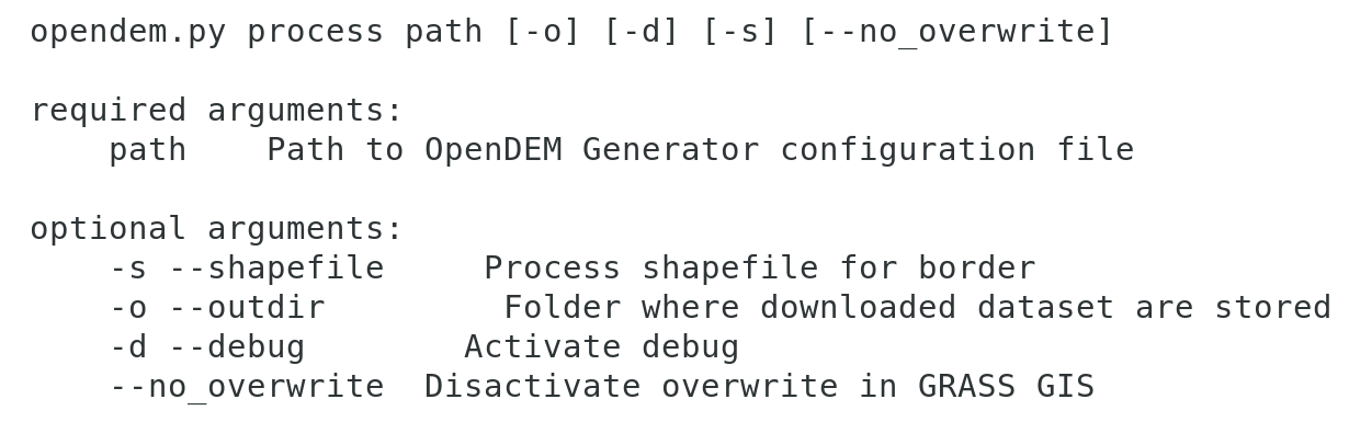 Help of proccess command
